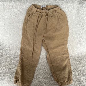 Girls Zara linen style jogger pants
